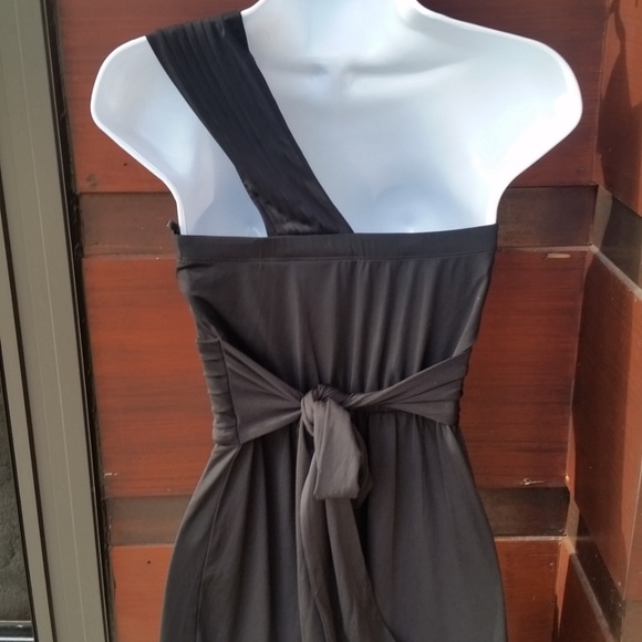 Black One Shoulder Cocktail Dress - Picture 2 of 3